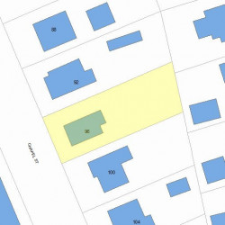 96 Chapel St, Newton MA  02458-1011 plot plan