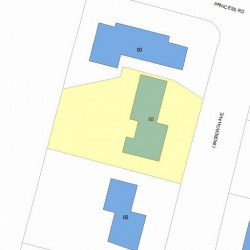68 Lindbergh Ave, Newton MA  02465-1639 plot plan
