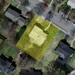 121 Stanley Rd, Newton MA 02468-2315 aerial view