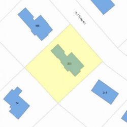 203 Old Farm Rd, Newton MA  02459-3437 plot plan
