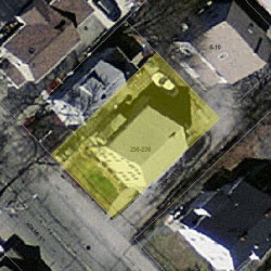 236 Adams St, Newton MA 02458-1203 aerial view