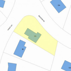 125 Neshobe Rd, Newton MA  02468-1348 plot plan