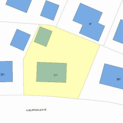 317 Auburndale Ave, Newton MA 02466-1218 plot plan
