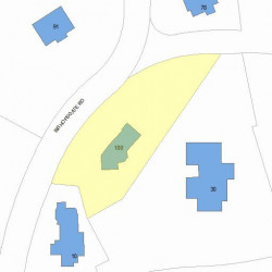 100 Bishopsgate Rd, Newton MA 02459-2032 plot plan