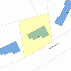 380 Quinobequin Rd, Newton MA 02468-2104 plot plan
