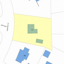 538 Chestnut St, Newton MA 02468-1206 plot plan