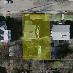 67 Clinton Pl, Newton MA  02459-1117 aerial view