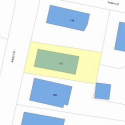 116 Jewett St, Newton MA 02458-1525 plot plan