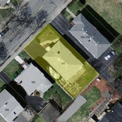 160 Linwood Ave, Newton MA 02460-1429 aerial view