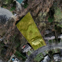 20 Oldham Rd, Newton MA  02465-2327 aerial view