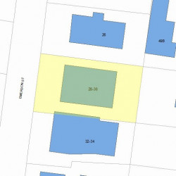 28 Emerson St, Newton MA  02458-1605 plot plan