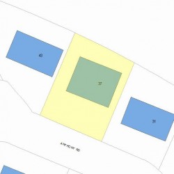 37 Anthony Rd, Newton MA  02460-1137 plot plan