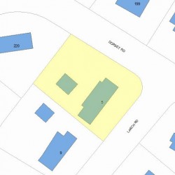 5 Larch Rd, Newton MA  02468-1413 plot plan