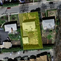 108 Thurston Rd, Newton MA  02464-1200 aerial view