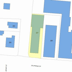 227 California St, Newton MA 02458-1063 plot plan