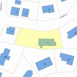 11 Cannon St, Newton MA 02461-2115 plot plan