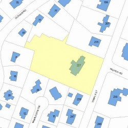 227 Temple St, Newton MA  02465-2332 plot plan