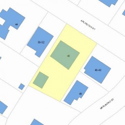 46 Arlington St, Newton MA  02458-2424 plot plan