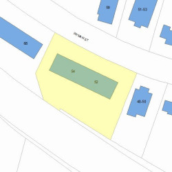 54 Wyman St, Newton MA 02468-1513 plot plan