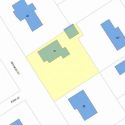 30 Bernard St, Newton MA  02461-1904 plot plan
