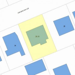 28 Kensington Ave, Newton MA 02465-1314 plot plan