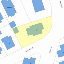 59 Lowell Ave, Newton MA  02460-1501 plot plan