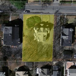 418 Newtonville Ave, Newton MA 02460-1925 aerial view