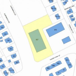 687 Watertown St, Newton MA 02460-1349 plot plan