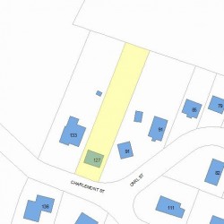 127 Charlemont St, Newton MA 02461-1911 plot plan
