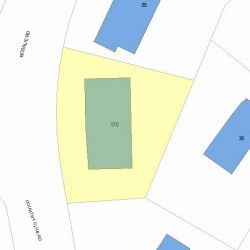 170 Country Club Rd, Newton MA 02459-3114 plot plan