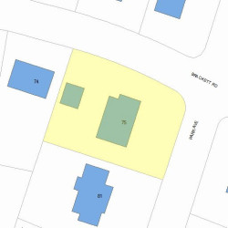 75 Park Ave, Newton MA 02458-2602 plot plan