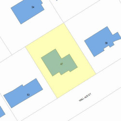 47 Wallace St, Newton MA  02461-1921 plot plan