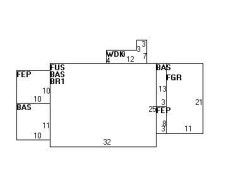 148 Bellevue St, Newton MA  02458-1835 floor plan