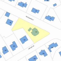 189 Lincoln St, Newton MA 02461-1327 plot plan
