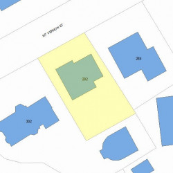 292 Mount Vernon St, Newton MA  02465-2521 plot plan