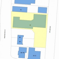 82 Winchester St, Newton MA 02461-1720 plot plan