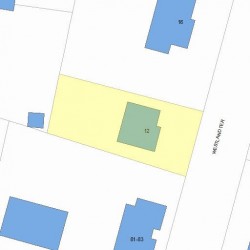 12 Westland Ter, Newton MA  02465-1524 plot plan