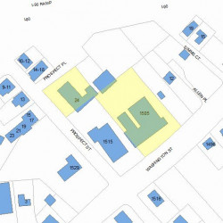 1505 Washington St, Newton MA 02465-2297 plot plan