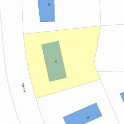 43 Ober Rd, Newton MA 02459-3100 plot plan