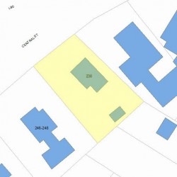 238 Central St, Newton MA  02466-2329 plot plan