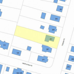 263 Cherry St, Newton MA 02465-1607 plot plan