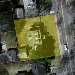 887 Chestnut St, Newton MA  02468-2334 aerial view