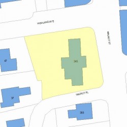 345 Walnut St, Newton MA 02460-1989 plot plan