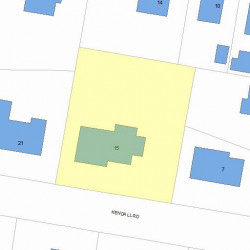15 Kendall Rd, Newton MA  02459-2657 plot plan