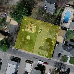 23 Cherry Pl, Newton MA 02465-1505 aerial view
