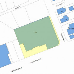 371 Washington St, Newton MA 02458-1549 plot plan