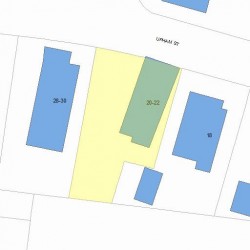 20 Upham St, Newton MA  02465-1520 plot plan