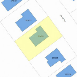 231 Langley Rd, Newton MA 02459-2357 plot plan