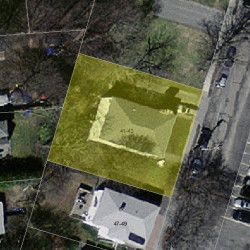 43 Bridges Ave, Newton MA  02460-2016 aerial view