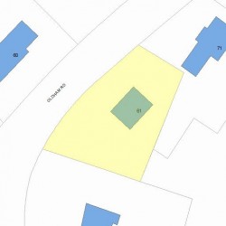 61 Oldham Rd, Newton MA 02465-2328 plot plan